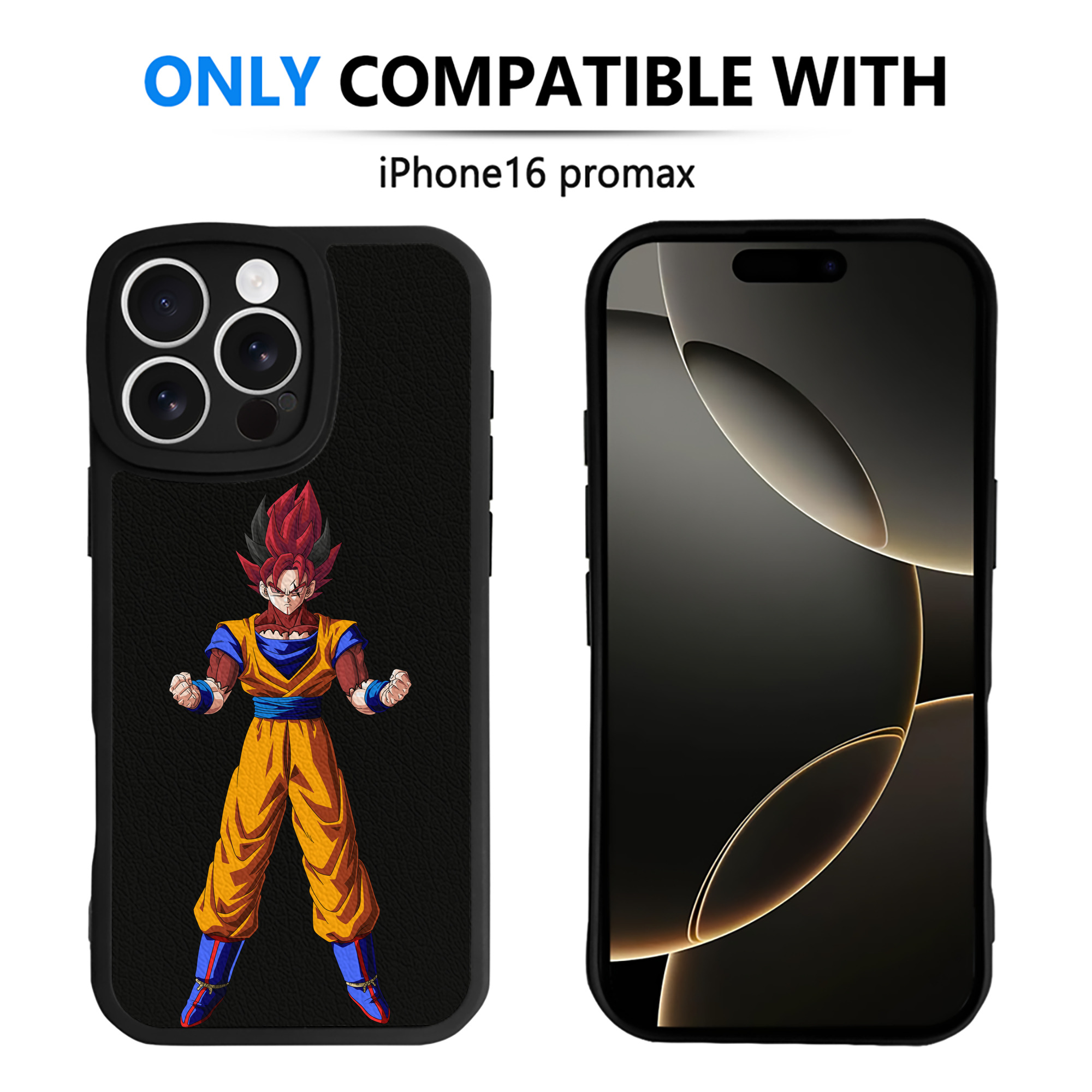 （画像用） ドラゴンボール 孫悟空（そん ごくう）Son Goku カカロット DRAGON BALL Kakarotto 【iPhone 16シリーズ対応】シリコンスマホケース（レザー調） 材質：シリコン